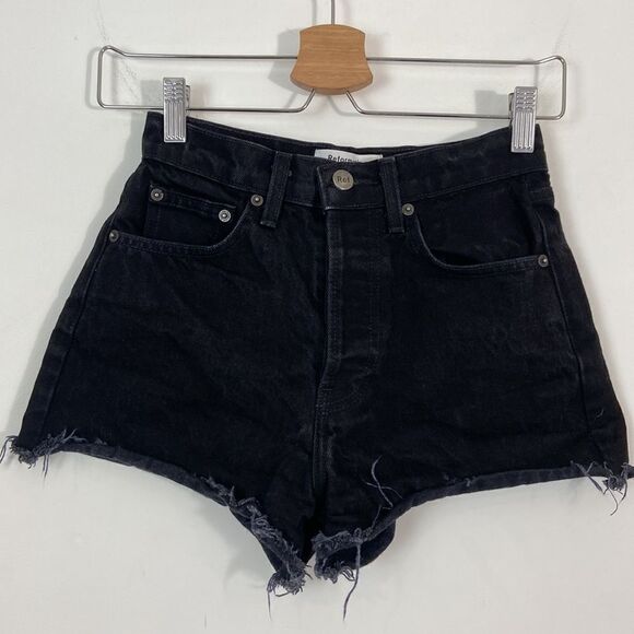 Reformation Dixie High Rise Shorts in Black Size 23 - Picture 4 of 8